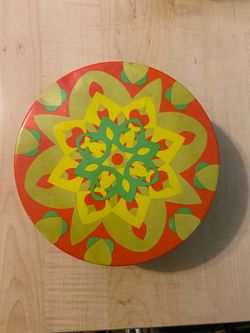 Vintage Large Round Cookie Tin