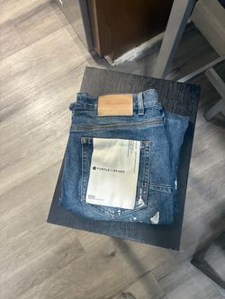 Blue Ripped Purple Jeans