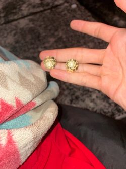 10k Solid Gold 13mm or 14mm Nugget Earings