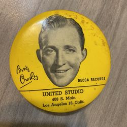 Vintage 1940s Bing Crosby Record Vinyl Brush Lakeshore Electronics Decca Records