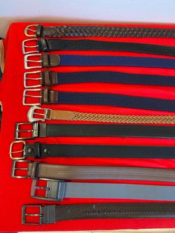 *$6 EACH* Size 36 to 40 Men’s Various Belts w/ Leather Tabs