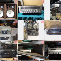 Vintage stereos speakers reel 2 reel Marantz Denon Kenwood Fisher
 And More
