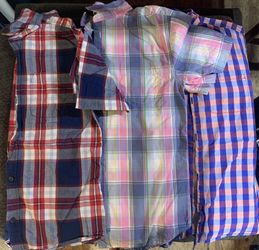 3 Old Navy XL 14-16 Boys Short Sleeve Button Ups