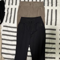 Jogger Pants Beige And Black  Medium