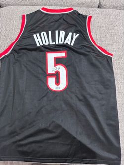 Jrue Holiday Signed Autograph Custom Jersey-Beckett Coa- Portland Trailblazers