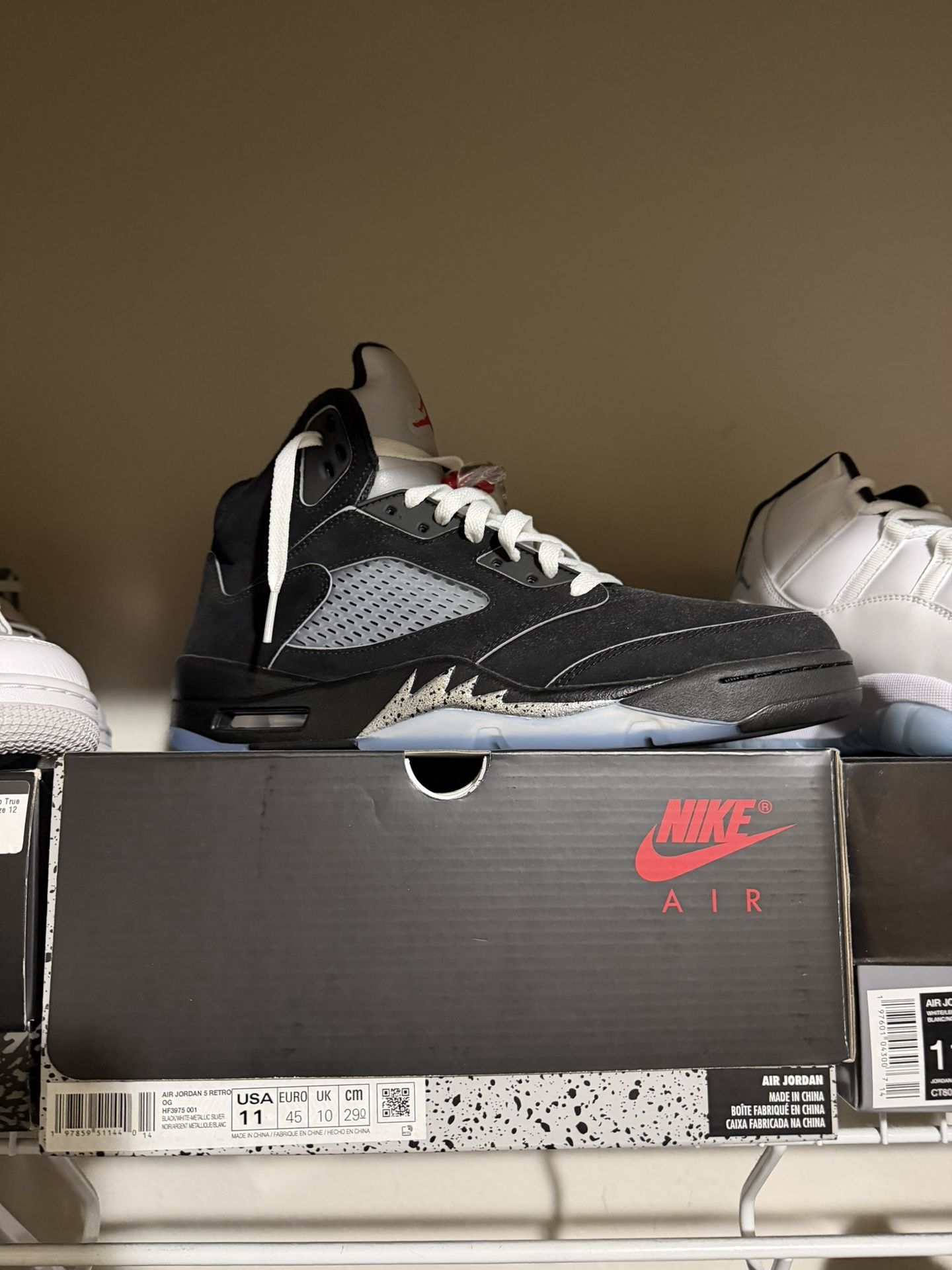 Air Jordan Matalic 5s Size.11