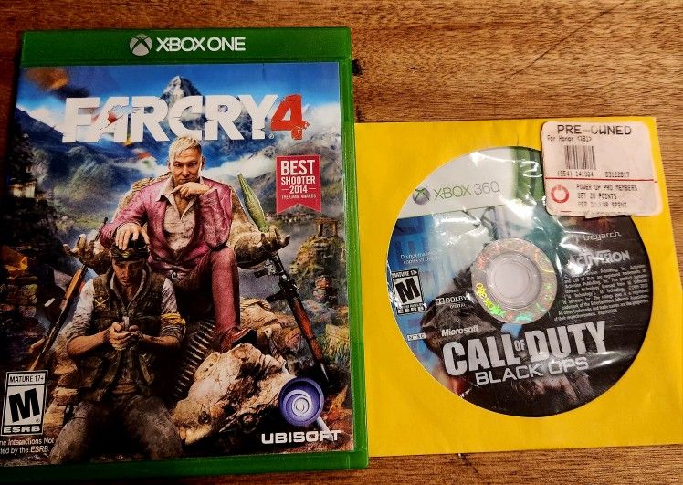 Xbox One Farcry 4 & Xbox 360 Call Of Duty Black Ops