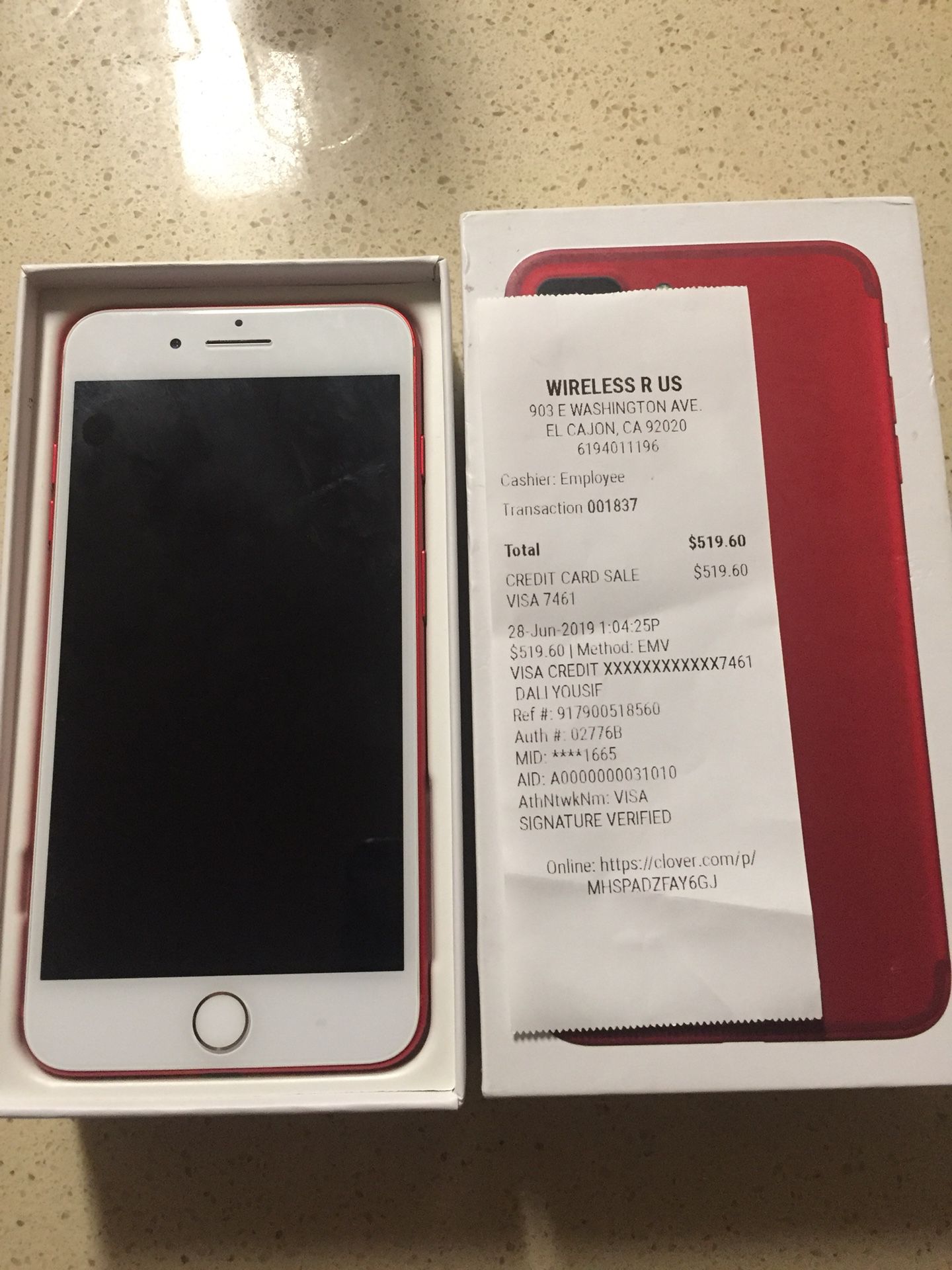 iPhone 7 + red unlocked