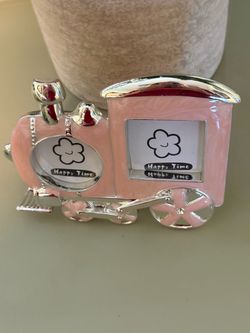 Pink Train Picture Frame - Decorative Photo Holder