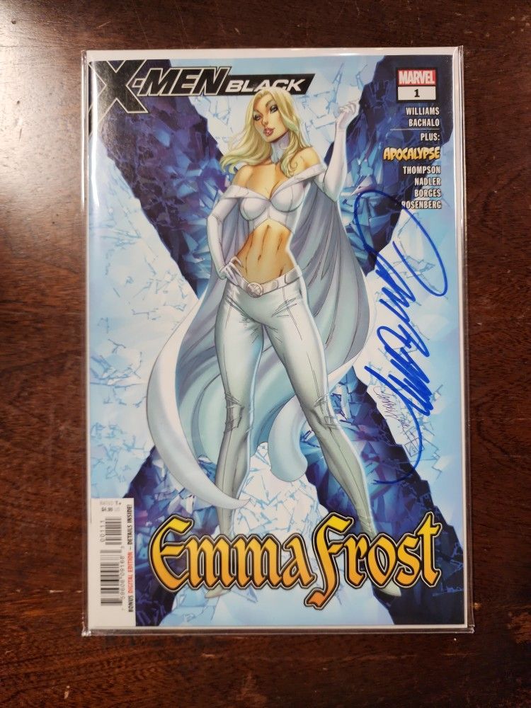 Xmen Black EMMA FROST J SCOTT Campbell Signature