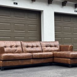 🛋️ Sofa/Couch Sectional - Camel - Leather - Delivery Available 🚛