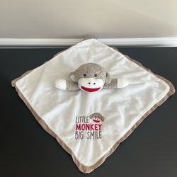 Baby Starters Sock Monkey Plush Security Blanket Big Smile 2024