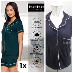 New women's pajamas set size XL from Bebe only available in dark gray