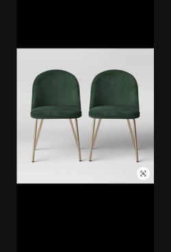 2 emerald velvet chairs