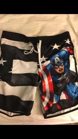 Marvel captain America size small swim suit