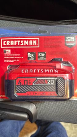 CRAFTSMAN V20 Lithium Ion Battery, 4.0-Amp Hour (CMCB204)