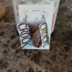 Handmade Earrings With Feathers 