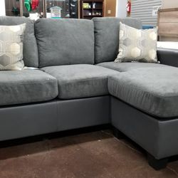 A small sofa chaise sectional
