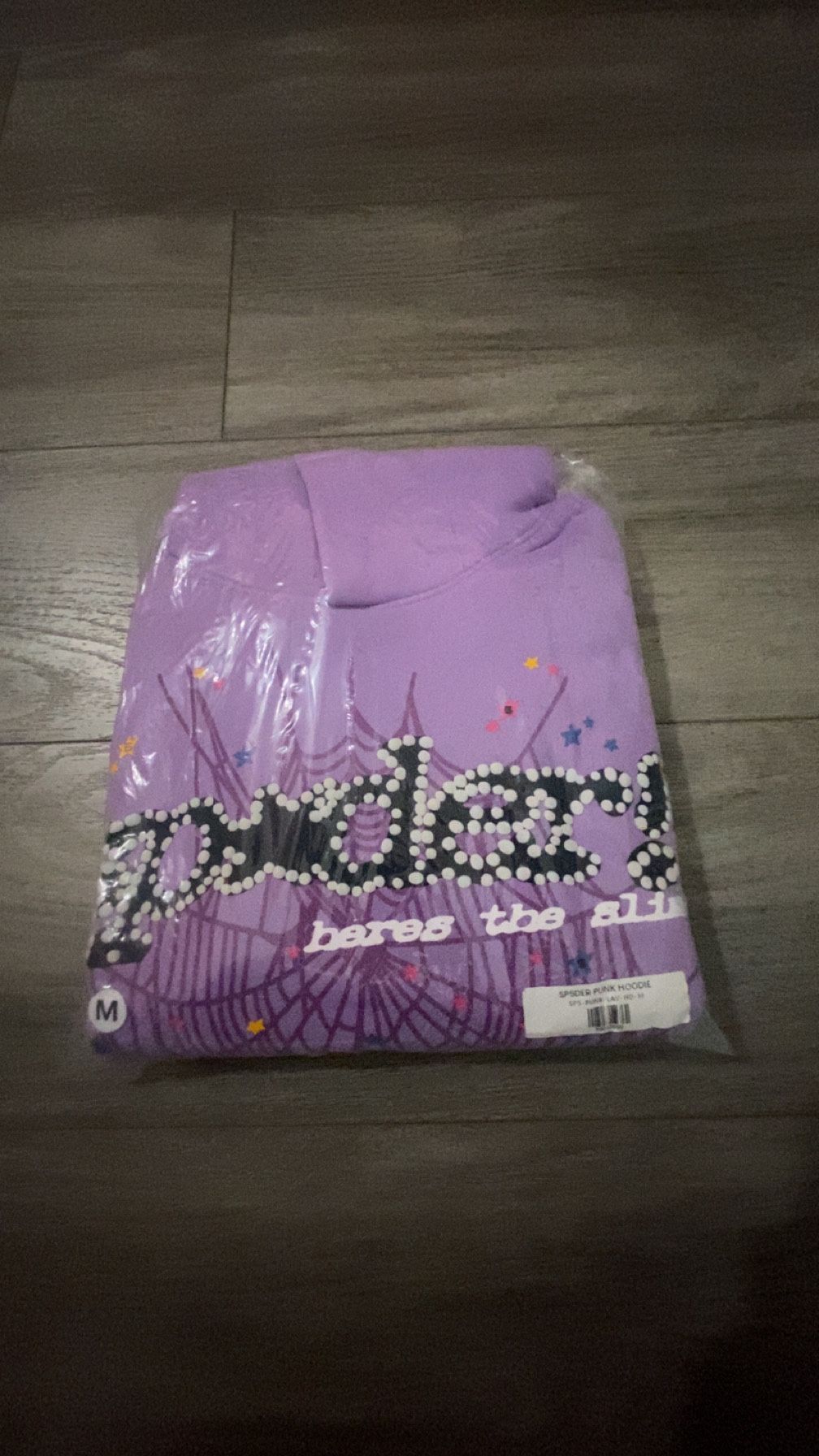 Brand New Sp5der Pullover Hoodie “Açaí” (M)