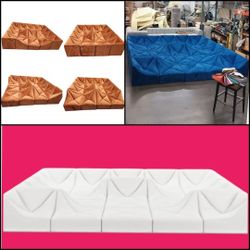 BRAND NEW DUNE SOFA COUCH, SET SIZE 12X12X12X12FT, VELVET  FABRIC  CUSTOM MADE AVAILABLE 