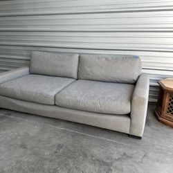 Grey RH Luxury Sofa Deep Cushions Orig Price $4200