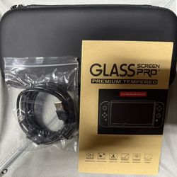 Nintendo Switch Case Bundle – Charger + Screen Protector – Multiple Colors