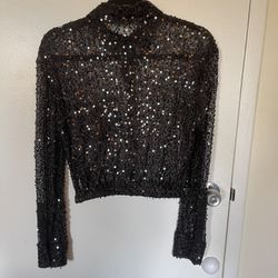 Maje Sequin Blouse 