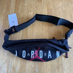New Nike Jordan Fanny Pack Hip Waist Belt Bag Crossbody Black