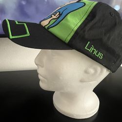 Black/ Green Embroidered Linus van pelt Knotts Berry Farm Youth Cap