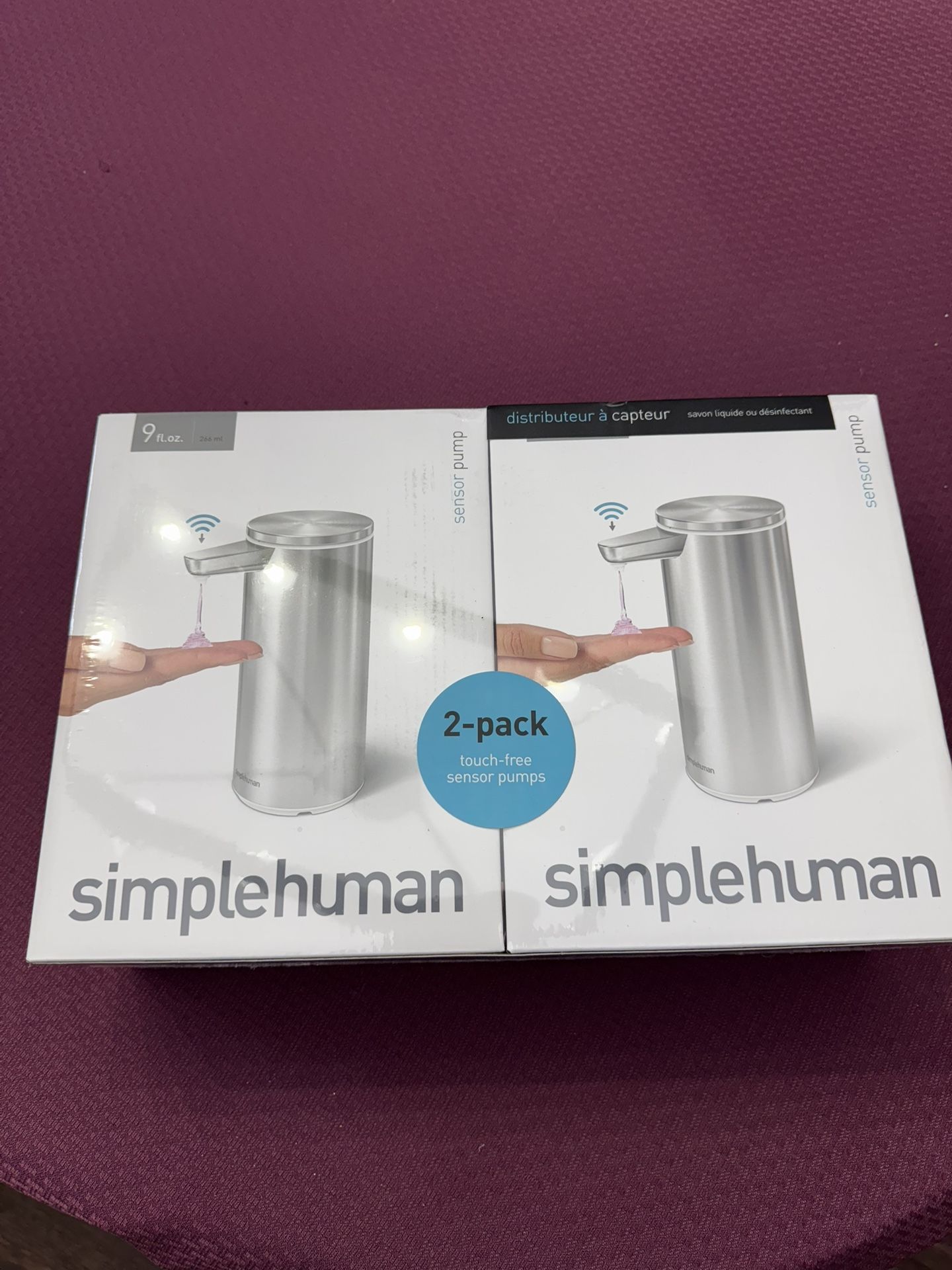 Simplehuman 9 oz Sensor Soap Dispenser (pack of 2)