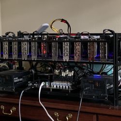 Custom Mining Rig - 13 GPU - RADEON 6600xt