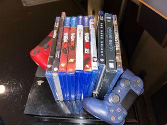 ***PS4 console, 2 Controllers, and 10 games