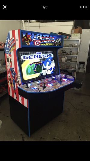Arcade 4 Player 40 Hd Lcd Captain America 6000 Games Mame