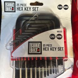 SureBilt 25-piece SAE/Metric hex key set (