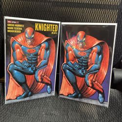 Knighted #1 Comic Trade & Virgin Set - MINTY!