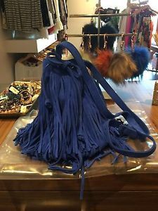 Brand new suede kipper fringe bucket bag