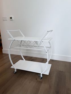 White Bar Cart