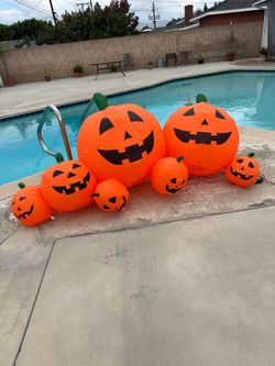 Halloween Decor Pumkings Lighed Airblown