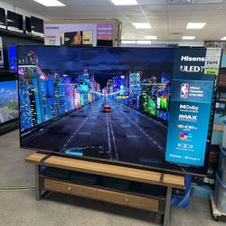 Hisense 100 inch 4K Smart TV 144Hz VRR Android Smart includes Store Warranty And Financing Available