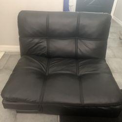 Adjustable Black Vegan Leather Chair