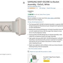 Samsung DA97-05239E Ice Bucket Assembly White