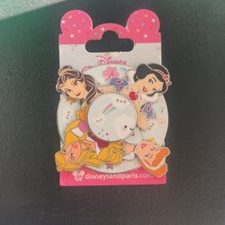 DLRP DLP Disney Paris Belle Aurora Snow White Cinderella Princess Spinner Pin