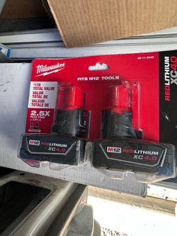 Milwaukee M12 batteries 4.0