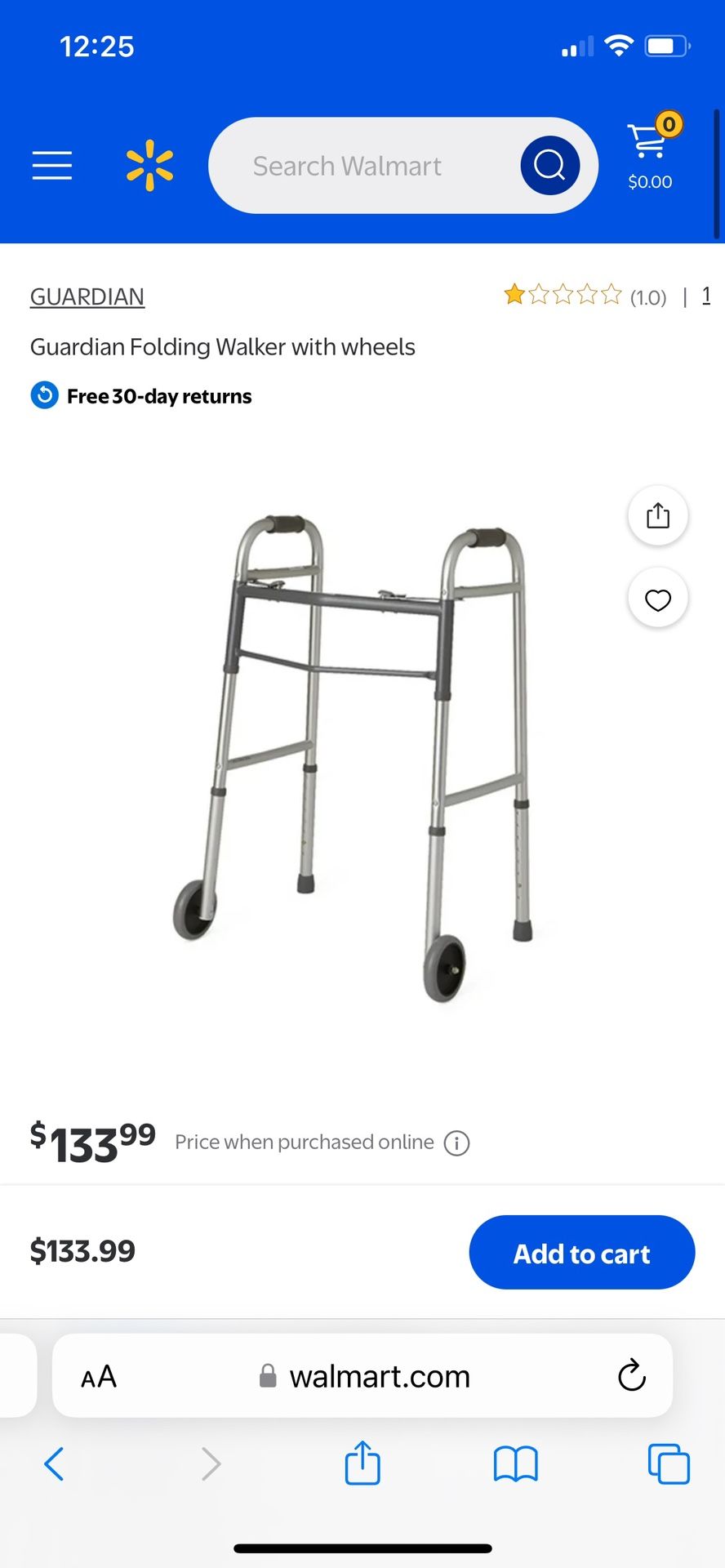 Brand New Guardian Folding Walker