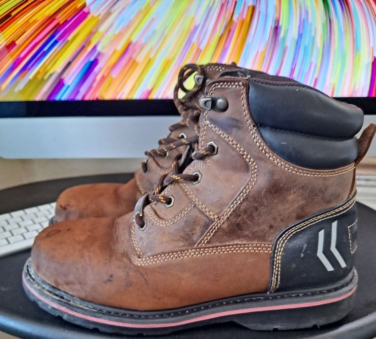 CRAFTSMAN MEN\'S LARAMIE LEATHER BROWN STEEL TOE WORK BOOT SIZE 11 Men CRAFTSMAN MEN main image 2