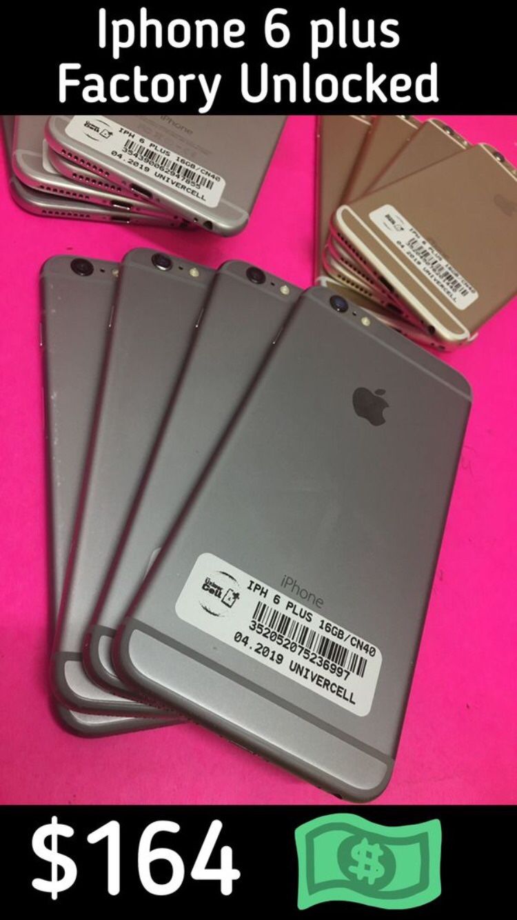 Unlocked New Condition with Warranty, 3 colors Available IPhone 6 plus on sale , we’re on 4941 E Busch Blvd # 170, 33617