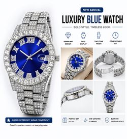 Luxury Blue Watch 15$