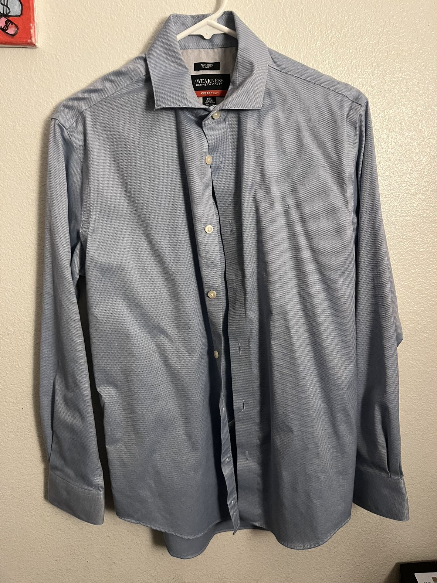 Kenneth Cole Blue Button Up