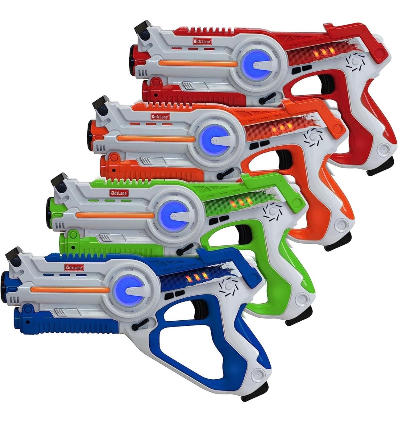 Kidzlane Laser Tag Guns Set of 4 for Kids and Adults - Infrared Laser Tag Set with 130 ft Range - 4 Team and Gun Modes - Indoor and Outdoor Toy Guns f