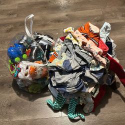 Baby Boy Bundle Stuff (clothes And Toys) Read Description 
